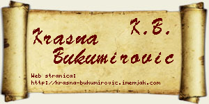 Krasna Bukumirović vizit kartica